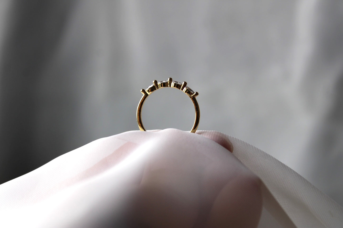 Dainty Cz Ring, Gold Minimalist Ring, Stacking Ring, Simple Clear Cubic Ring, Simple Gold Open Ring, Thin Ring, Gift For Her