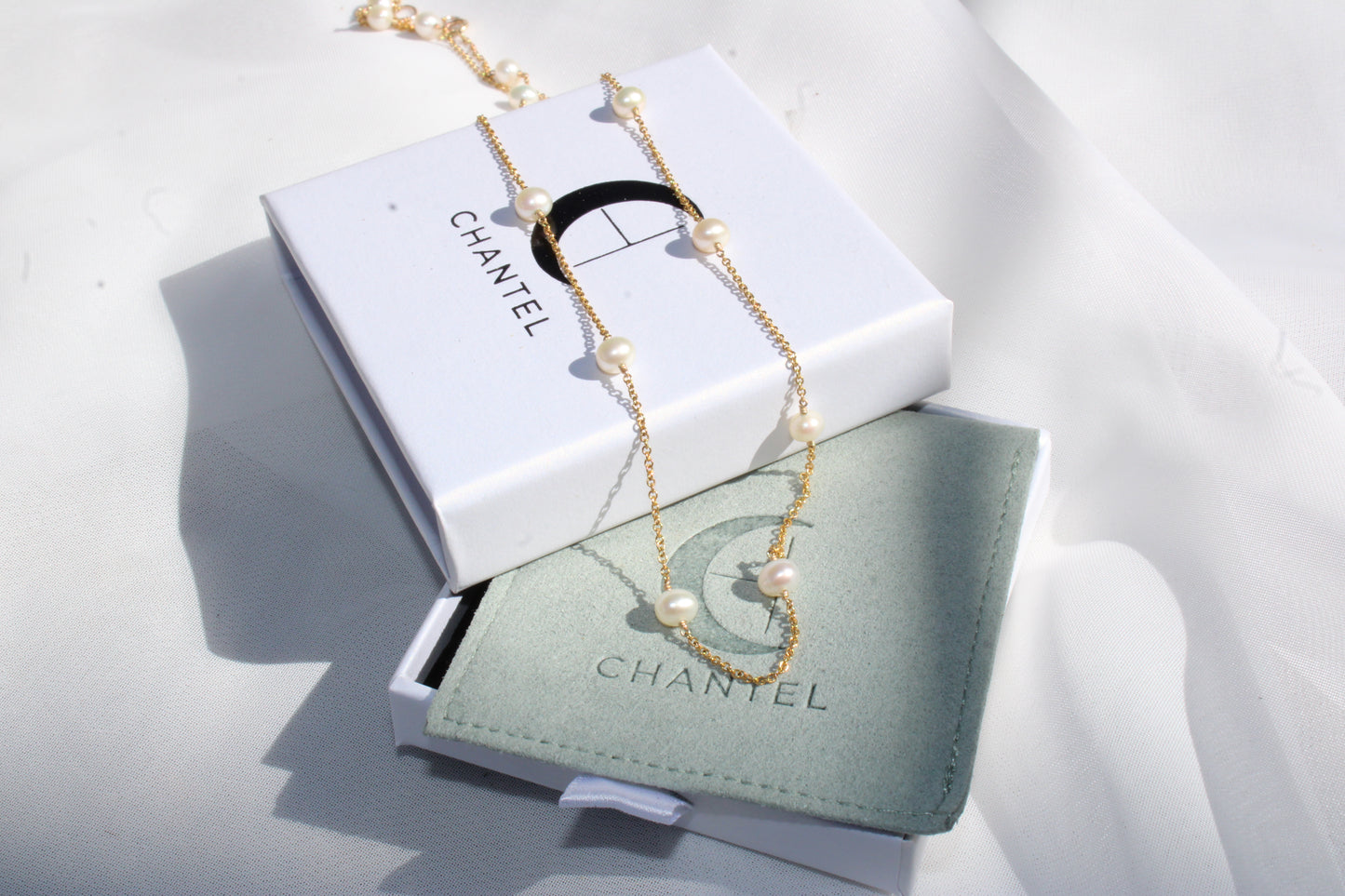 Set Freshwater Dot Necklace & Bracelet