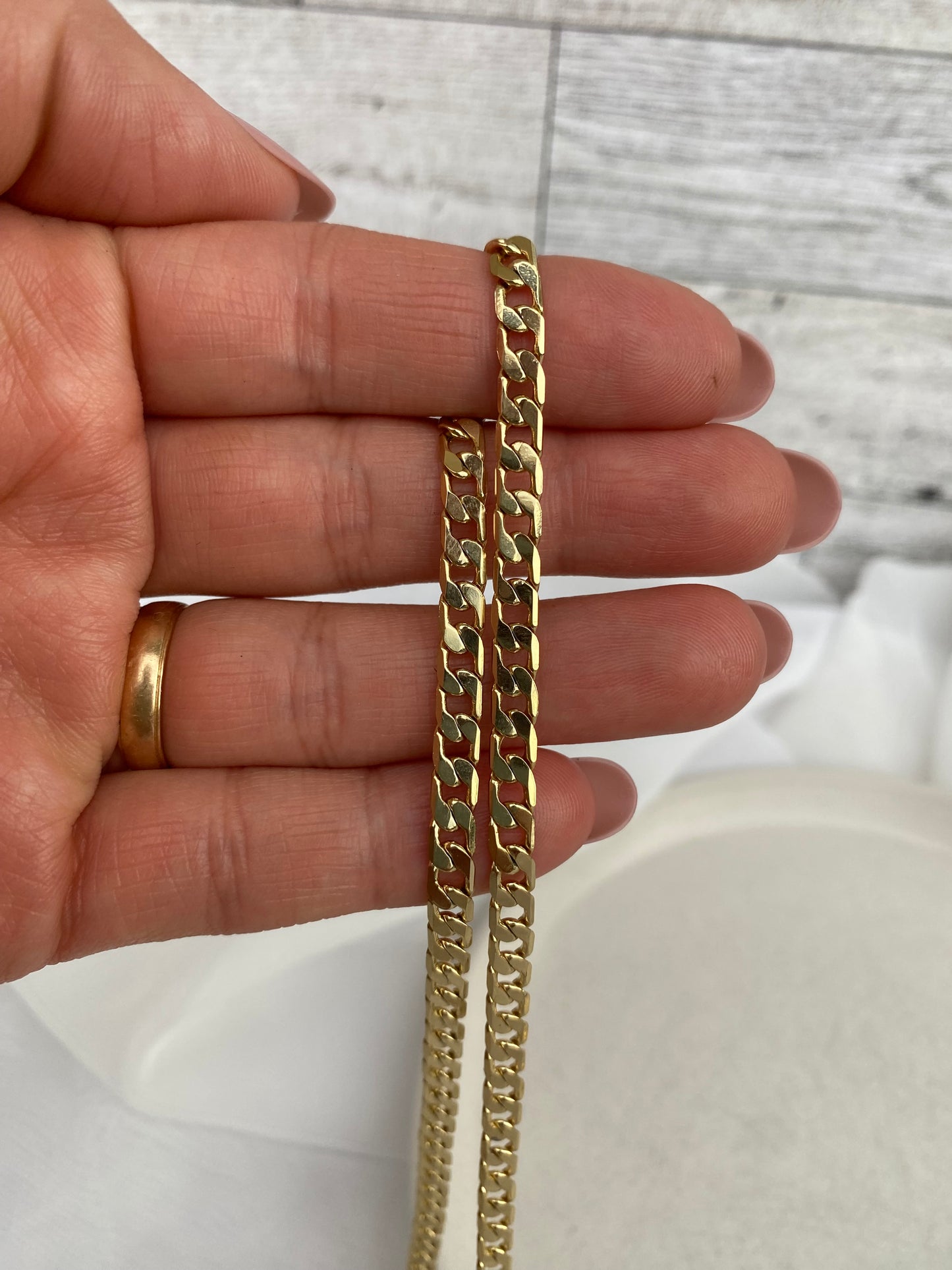 14K Gold Filled Miami Cuban Curb Necklace Chain