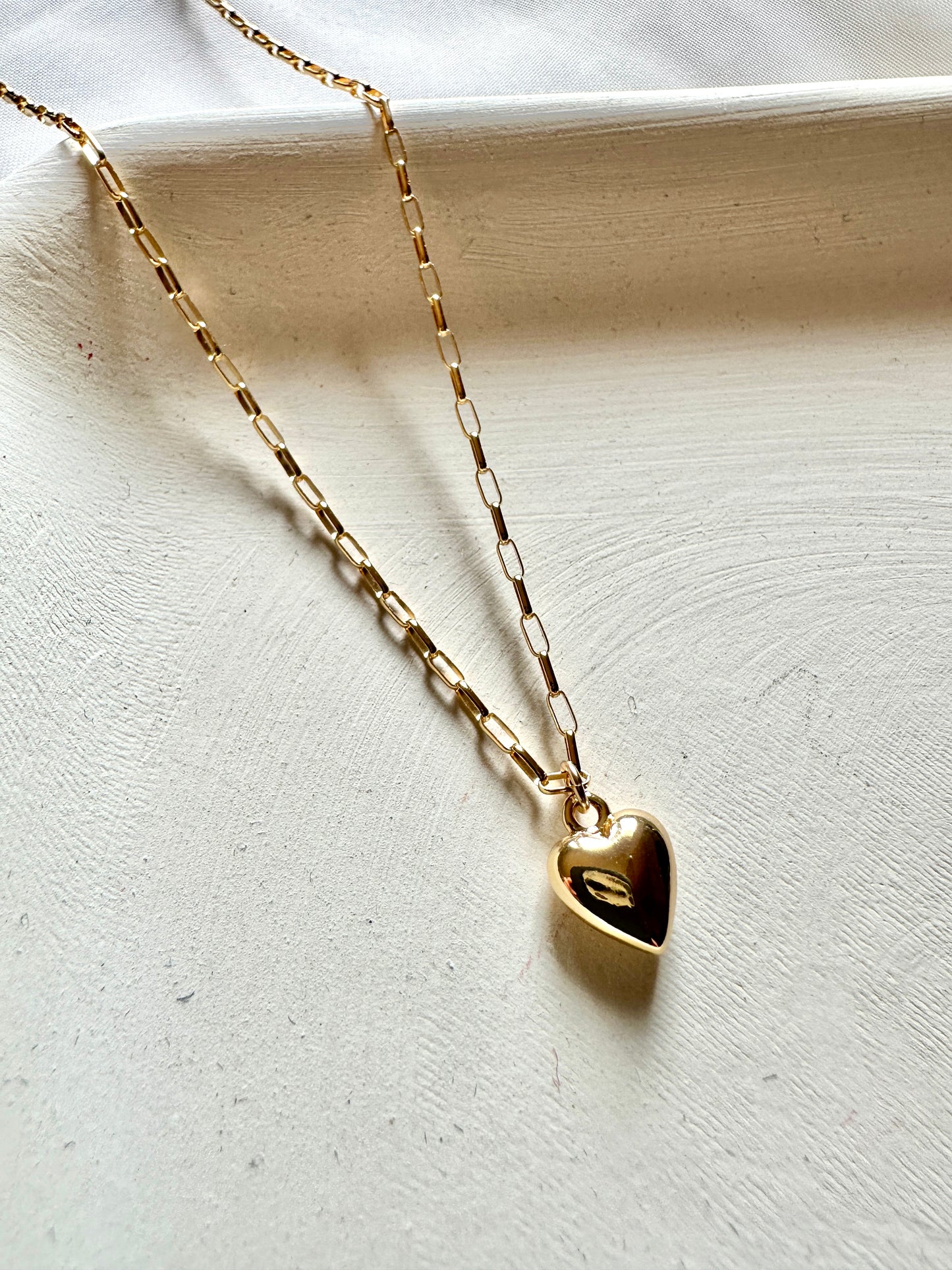 Puffy Heart Pendant Necklace