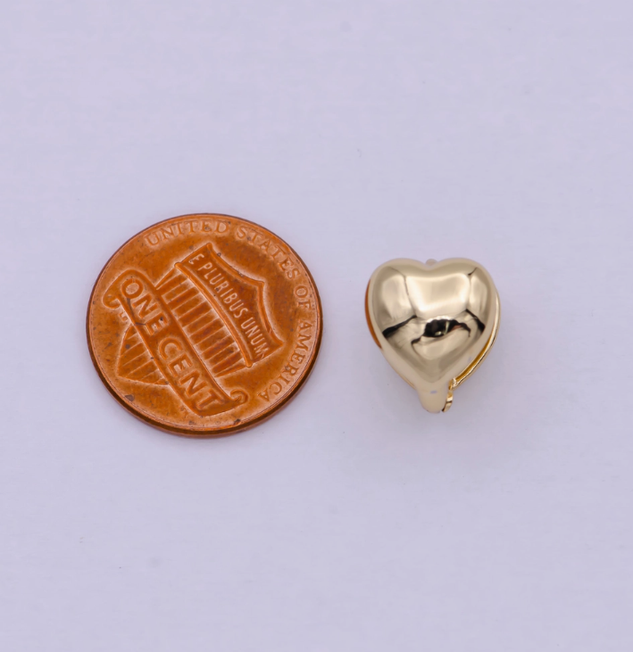 14k Gold Filled Dainty Huggie Heart Shaped Earring For Minimalist Jewelry