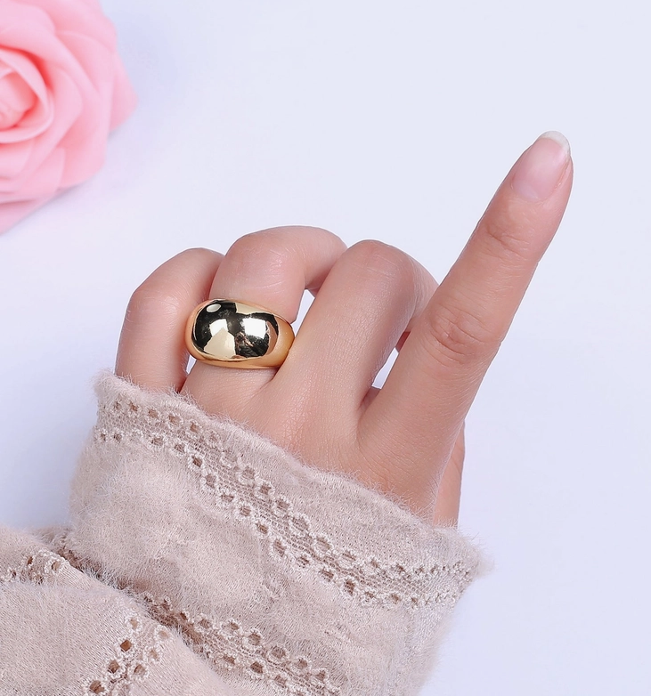 Gold Dome Ring For Women