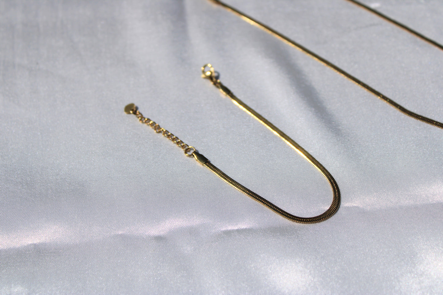 Gold Bracelet 18k Gold filled Herringbone Snake Chain