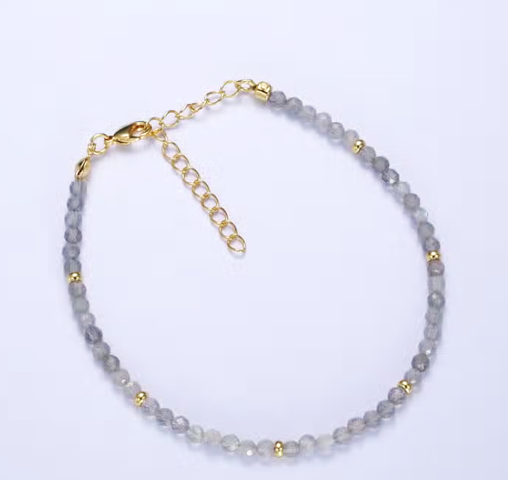 Natural Stone Grounding Bracelet- Minimalist Bracelet-Healing Stone Yoga Dainty Bracelet Gift for Women