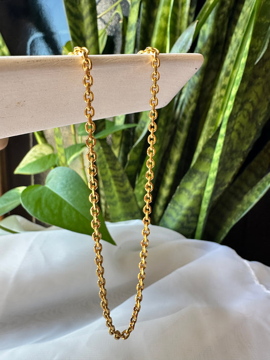 17.7'' 24K Gold Filled Thin Cable Necklace Chain, Layering Cable Chain Dainty Necklace, For Pendant Charm Necklace