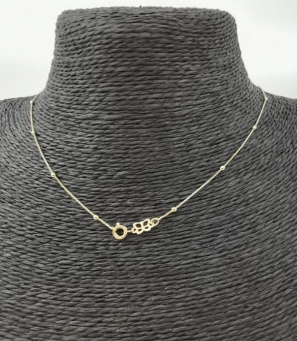 Gold Filled Ball Beads On Box Necklace Chain For Jewelry Necklace Making, Satellite Chain 14K 17.5 Inch