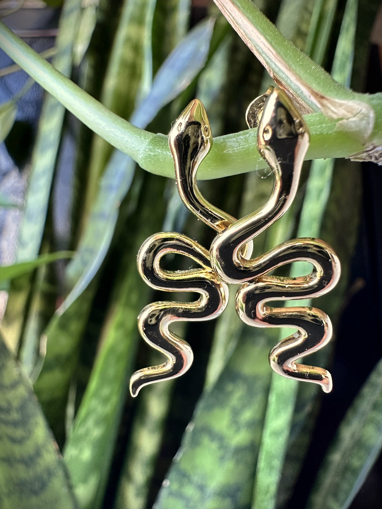 Gold Snake Earrings, Snake Stud Earrings, Dainty Earrings, Serpent Earrings, Delicate Studs, Gold Earrings, Minimalist Earring