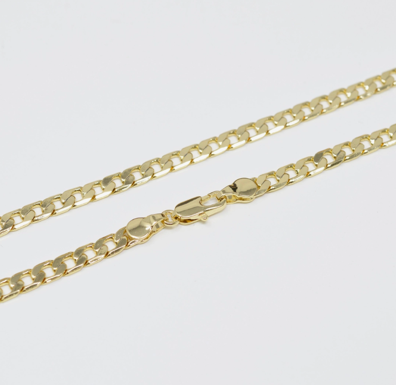 14K Gold Filled Miami Cuban Curb Necklace Chain