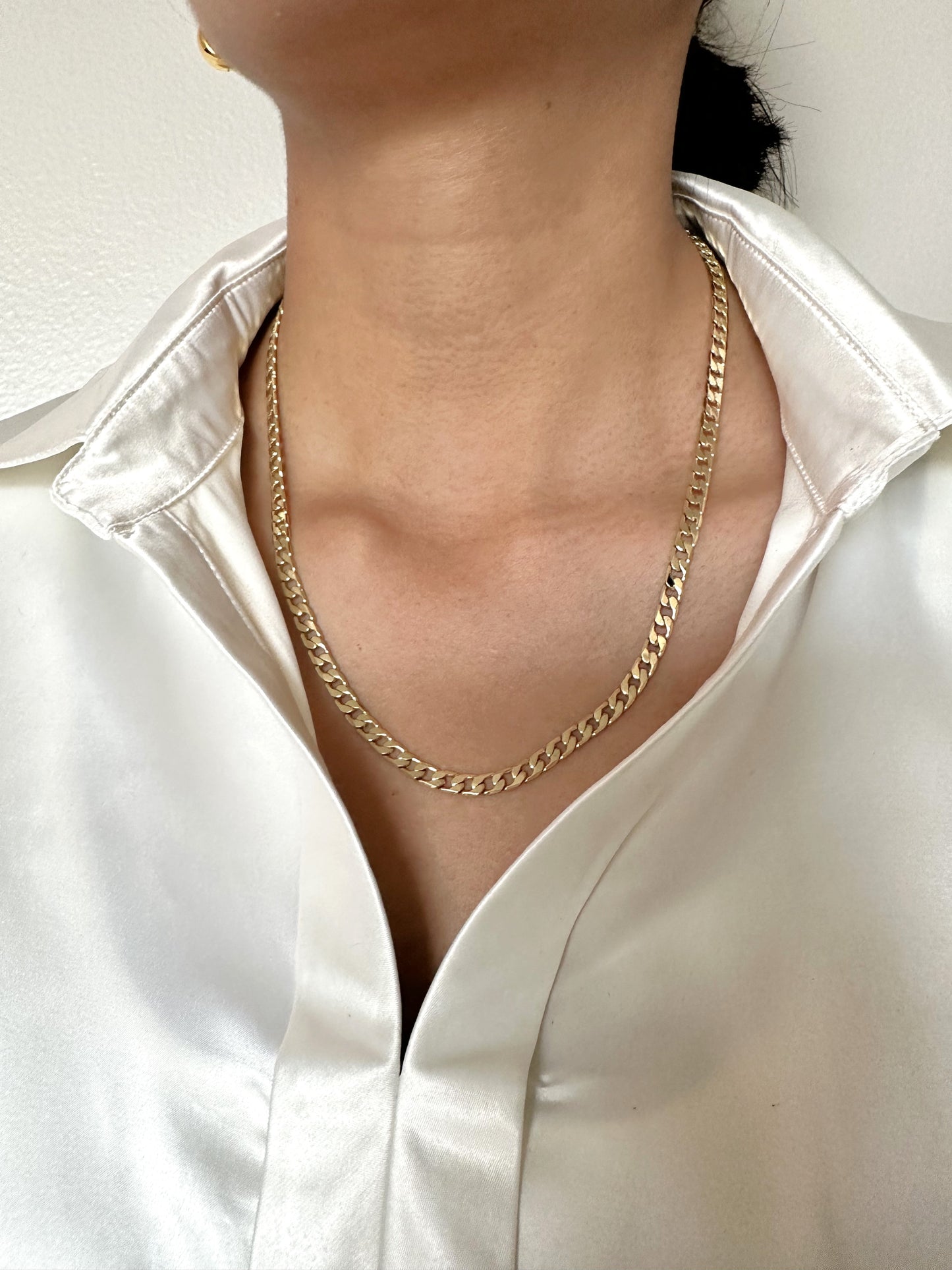 14K Gold Filled Miami Cuban Curb Necklace Chain