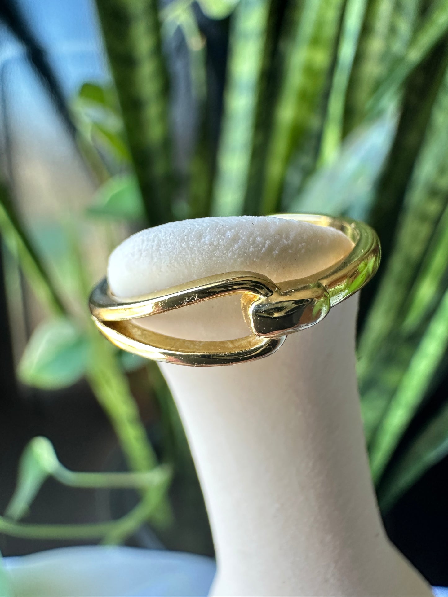 Hold Me Tight Gold Ring, Adjustable Gold Curb Ring